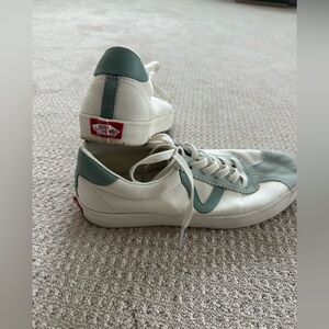 Vans White and teal Sneakers